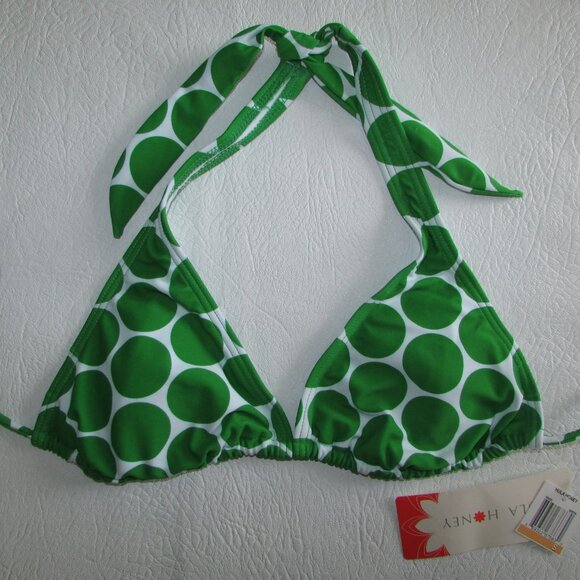 Hula Honey Green Polka Dot Bikini - Small - Picture 5 of 10